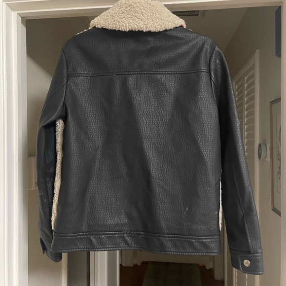 Peter Som Collective Sherpa Faux Leather Jacket - Picture 4 of 16